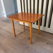 Petite table teck et hêtre - Suède années 70