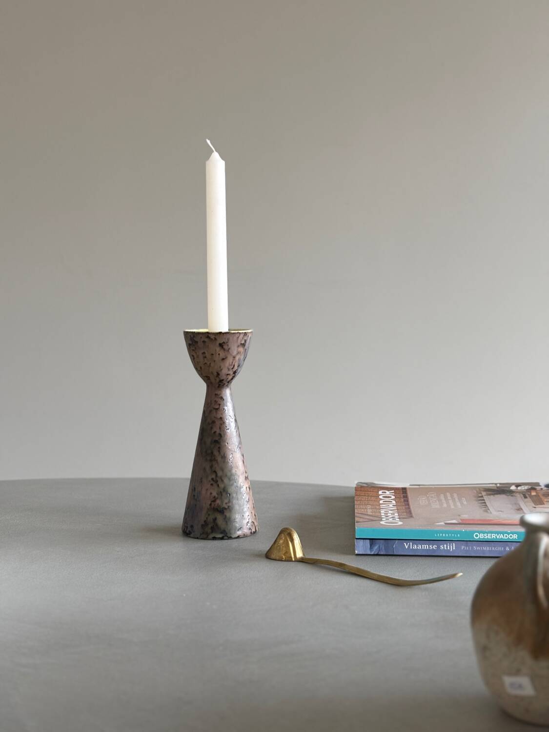 Ceramic candlestick, West Germany, 1970s