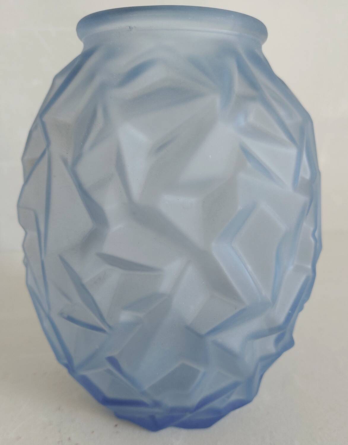 Art Deco blue glass vase