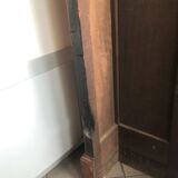 Fireplace art nouveau wood oak mantle façade dressing console