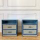 Paire de chevets en rotin vintage