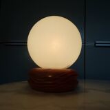 1980s pine table lamp
