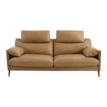 Leather two-seater sofa