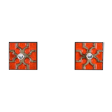 Set of 2 Fat Lava  wall sconces, 1970s