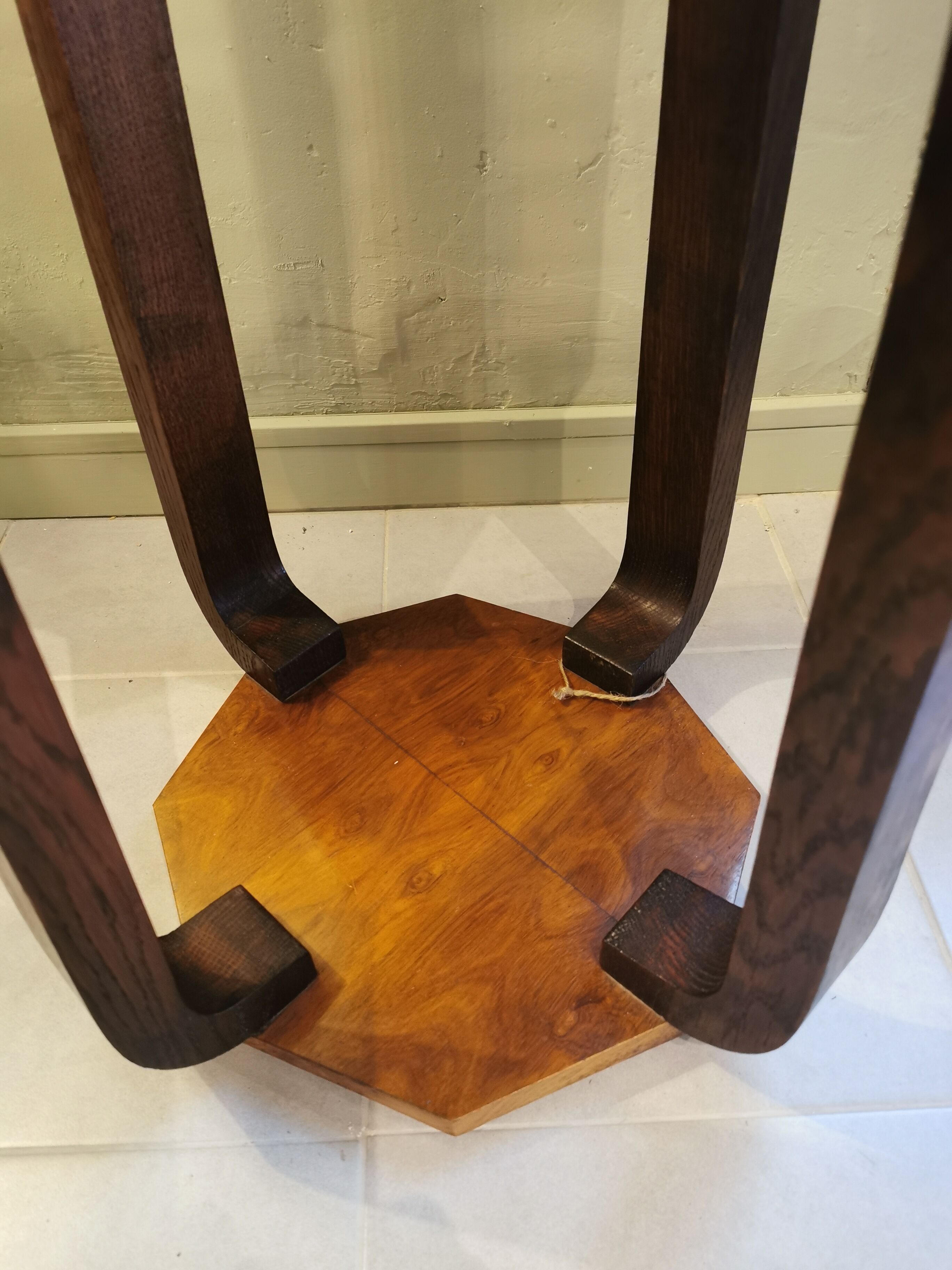 Octagonal art deco pedestal