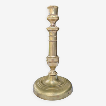 Golden brass candle holder