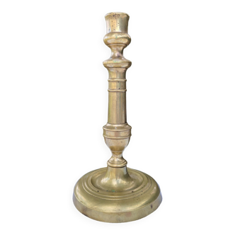 Golden brass candle holder