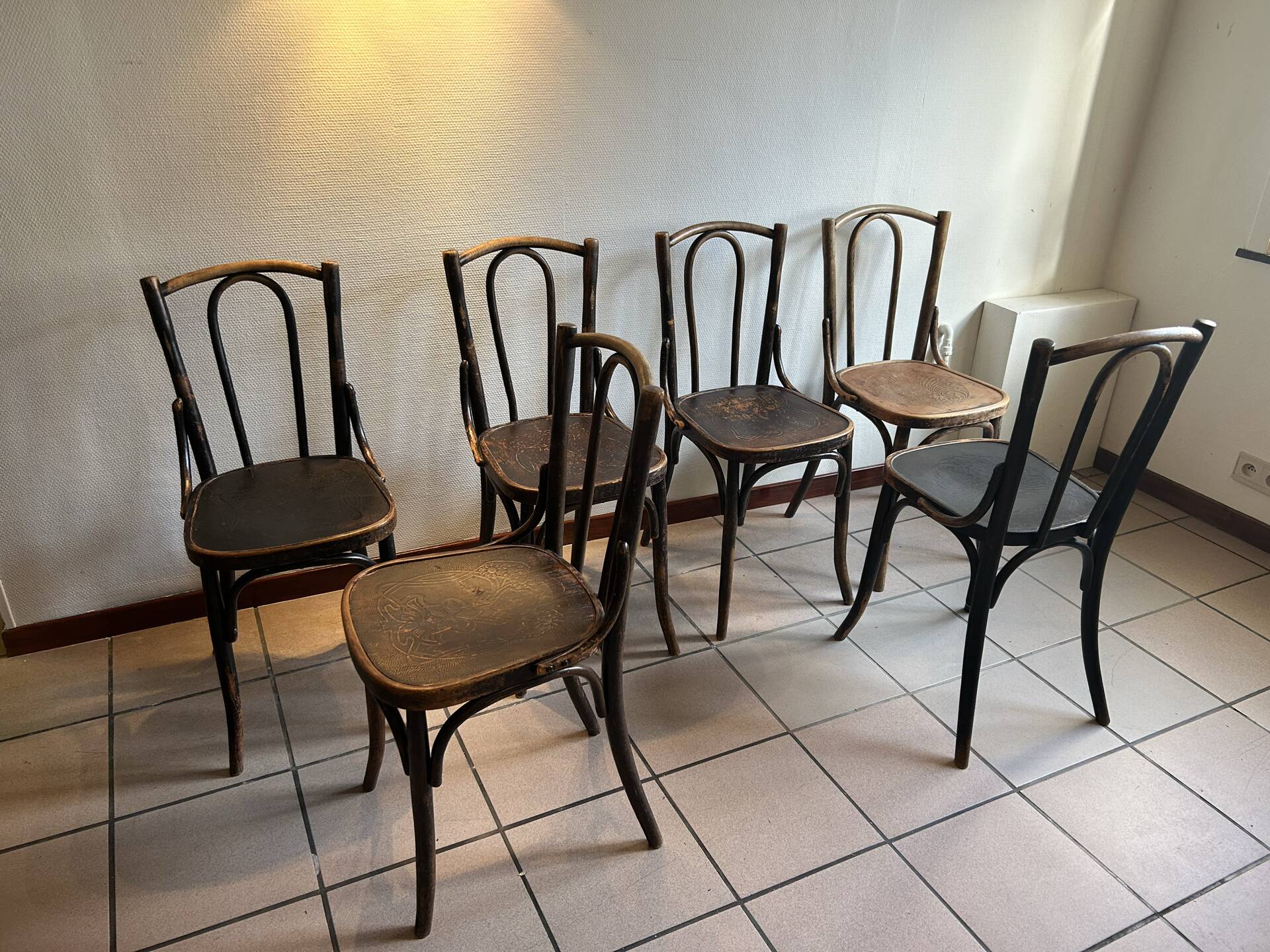 6 Thonet style bistro chairs
