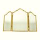 Vintage Triptych Mirror Gold Leaf Gilded Hollywood Regency 86cm