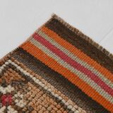 Light Orange & Red Turkish Runner Rug, 87x410Cm