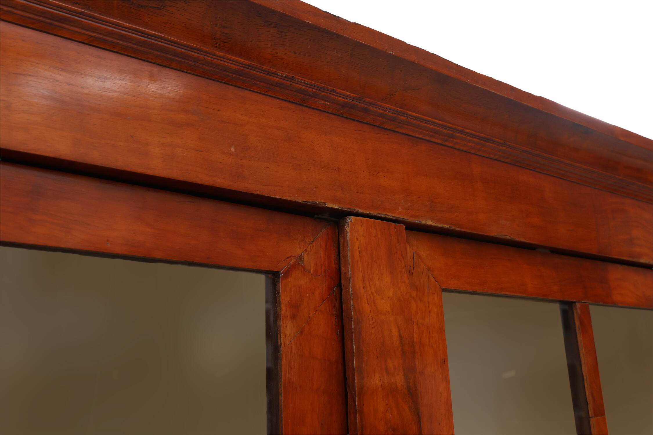 Antique William IV Style Walnut Display Cabinet, UK, 18th Century