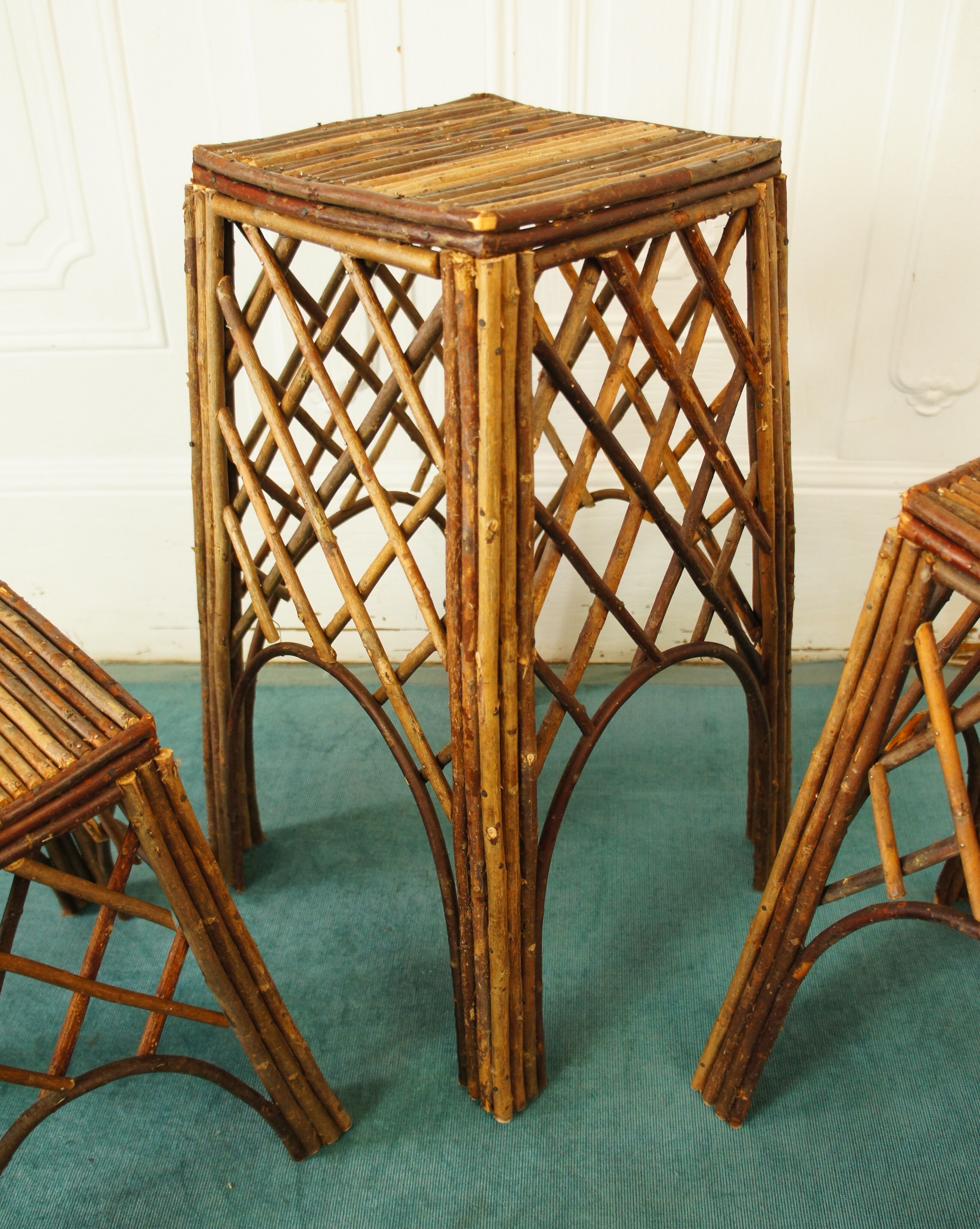 Set of 3 rattan harnesses