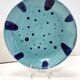 4 assiettes creuses, vide-poche en faïence turquoise par Albisola