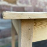 grande table de ferme 175 cm en sapin 1900 brasserie bois naturel brut