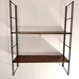 String metal shelf with wood effect