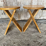 Pair of Folding Stools SUZY Design Adrian Reed Style Roger Tallon Bo