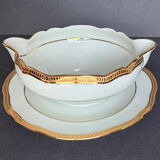 Antique sauce boat in Limoges porcelain