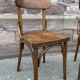 2 Chairs bistro curved wooden Baumann French bistro chair