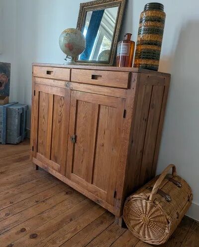 Parisian Buffet in Solid Pine - Chic Country Style - 100cm