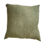 Khaki green embossed cushion