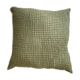 Khaki green embossed cushion