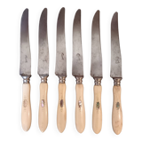 6 ivory and mother-of-pearl handle knives