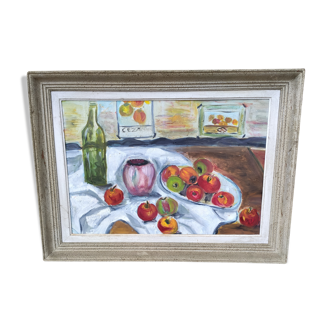 Tableau nature morte à l'huile