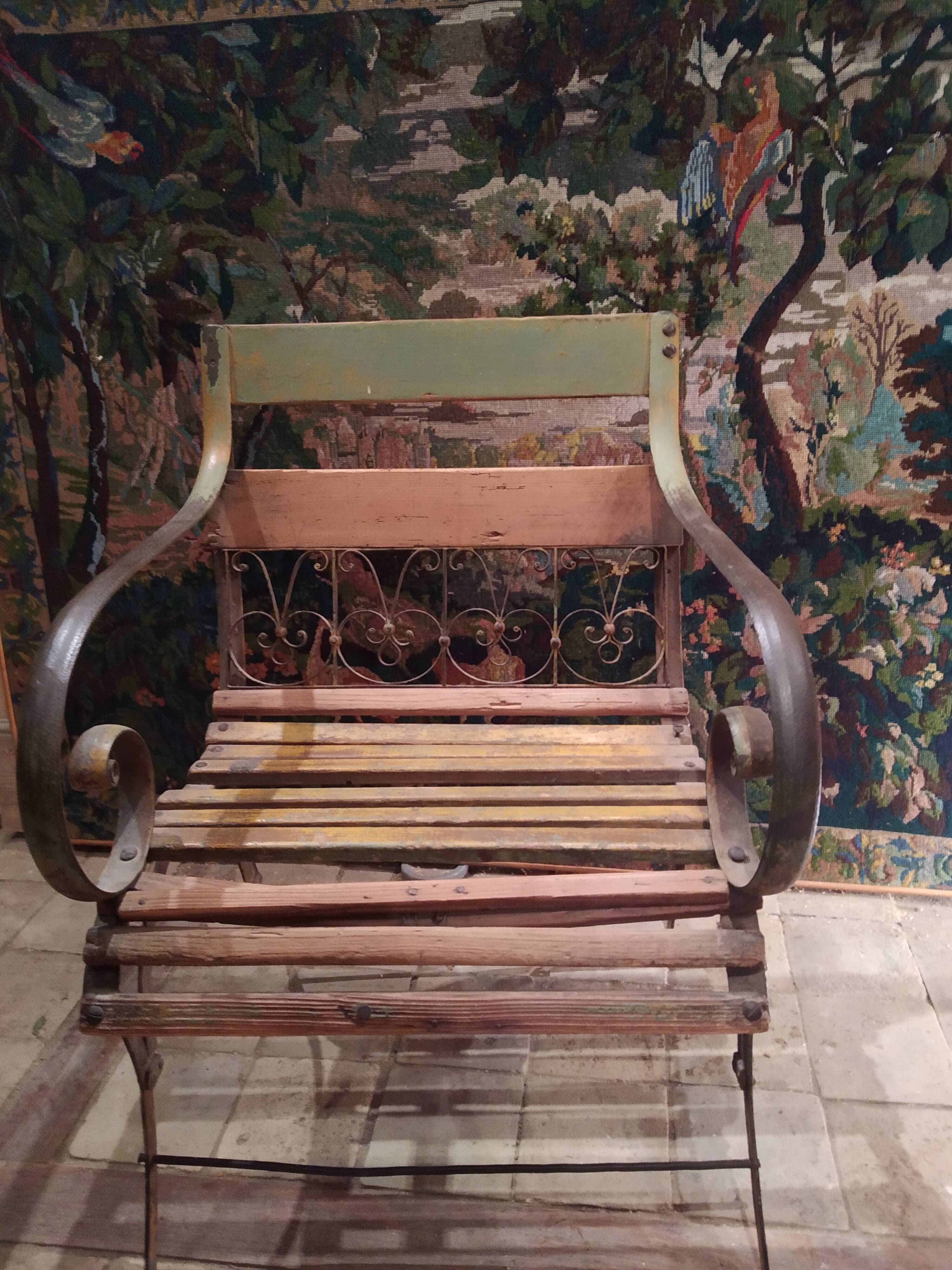 Garden armchair of the 19th century