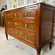 Louis XVI style chest of drawers in mahogany and walnut
