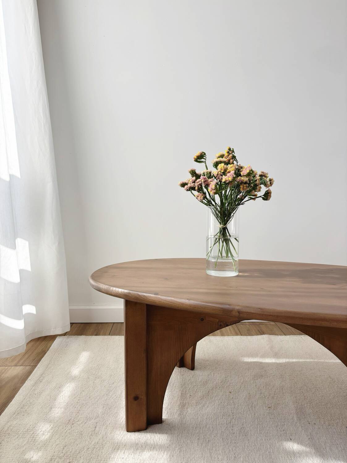 Renovated solid wood designer coffee table