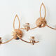Pair of vintage 1950 copper & glass wall lamps