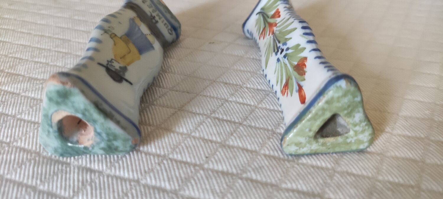 2 antique knife holders HB Quimper