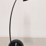 Black arc desk lamp, 70s-80s