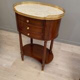 Chiffonniere table shaped drum in mahogany style louis xvi