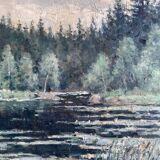 Swedish oil painting landscape Per Sundberg (konstnär)