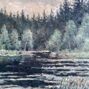 Swedish oil painting landscape Per Sundberg (konstnär)