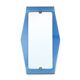 Mirror with blue glass frame by Cristal Art, 1950s