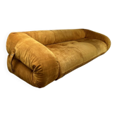 Nubuck leather amphibious sofa by Alessandro Becchi for Giovannetti,