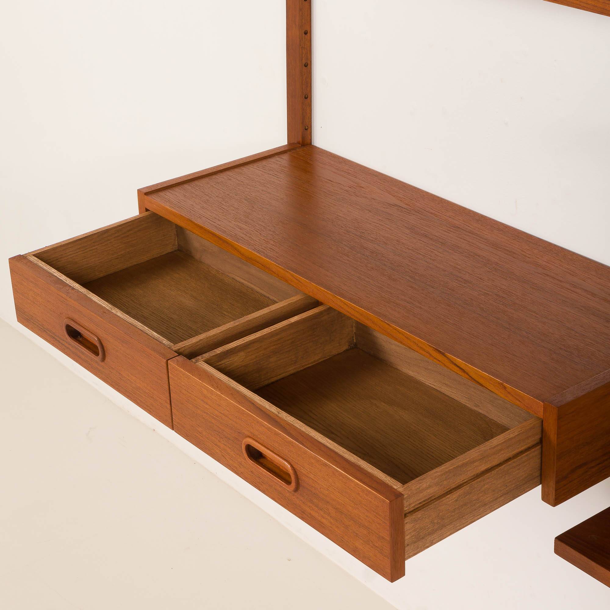 Mid century modern teak wall unit