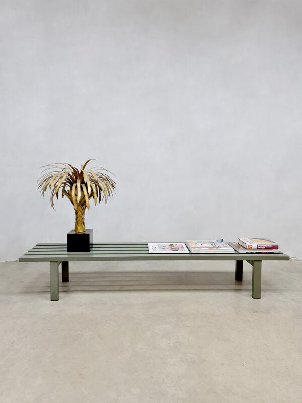 Banc à lattes en métal vintage 'Meta' Metaform