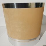 Wood and chrome metal design lamp 70s