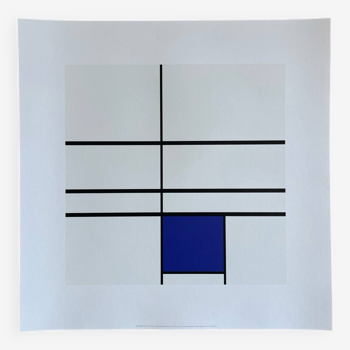 Piet Modrian (1872-1944), Composition with Blue, 1935, Copyright MondrianHoltzman Trust, imprimé en Italie
