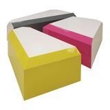 Modular Coffee Table Made In Coloured Lacquered Wood With Gloss FInish