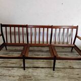 Vintage Scandinavian bench and armchairs for Glostrup 1960