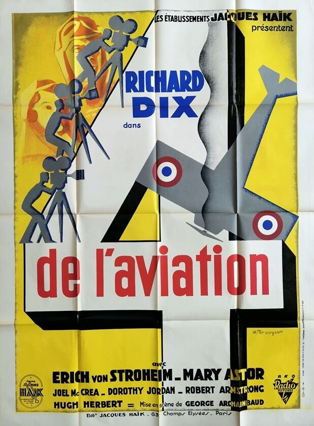 Poster of 1932 4 of the aviation Bruyner aircraft 120x160 cm