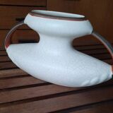 Antique crackle vase numbered stamped signed cup