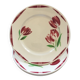 Lot 4 assiettes décor tulipes