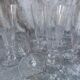 Series of 6 champagne flutes flat sides in baccarat crystal