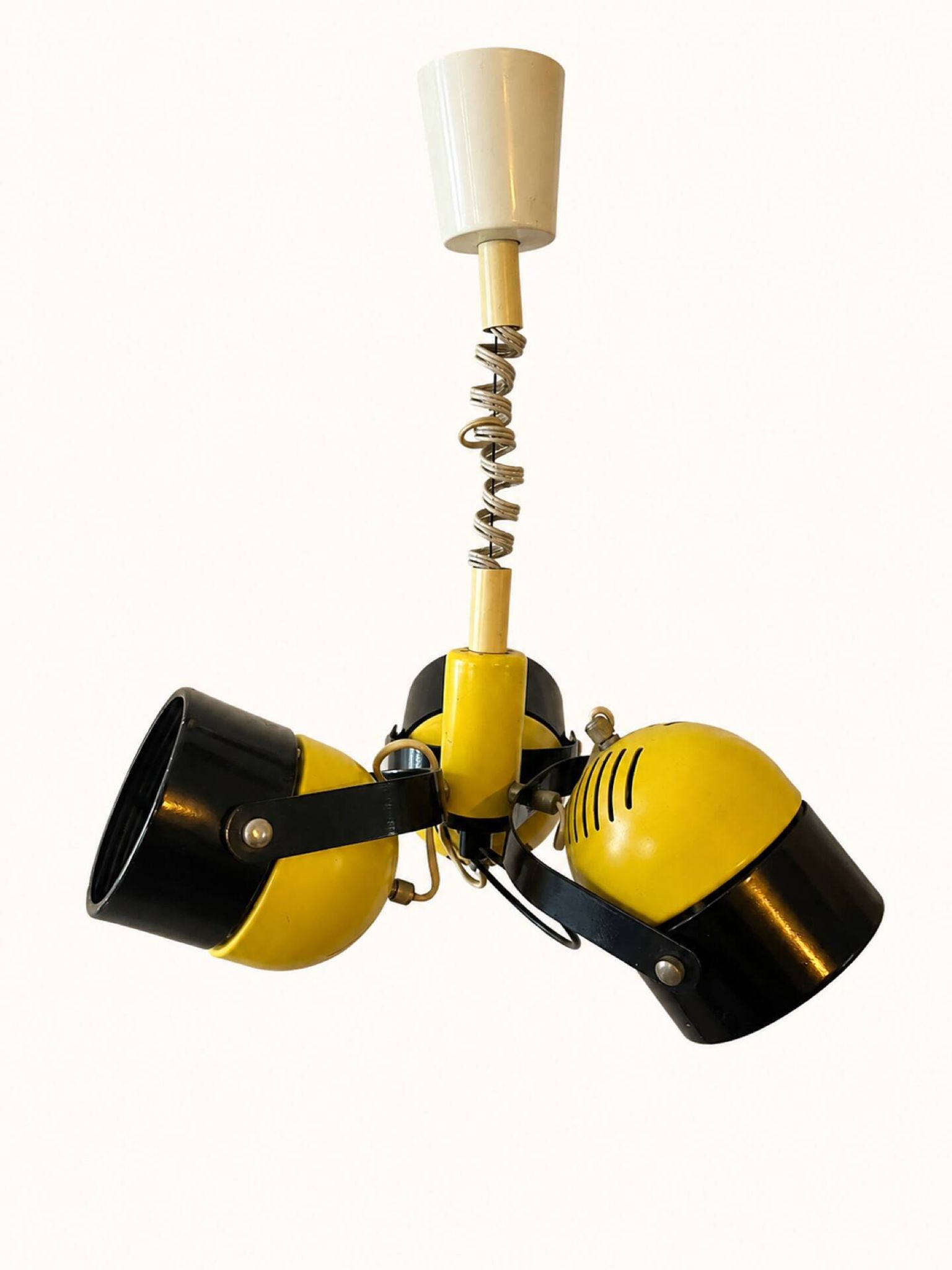 Vintage space age lamp metal 3 eyeball globes