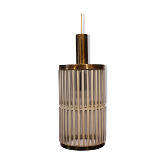 Suspension en verre et le laiton années 70